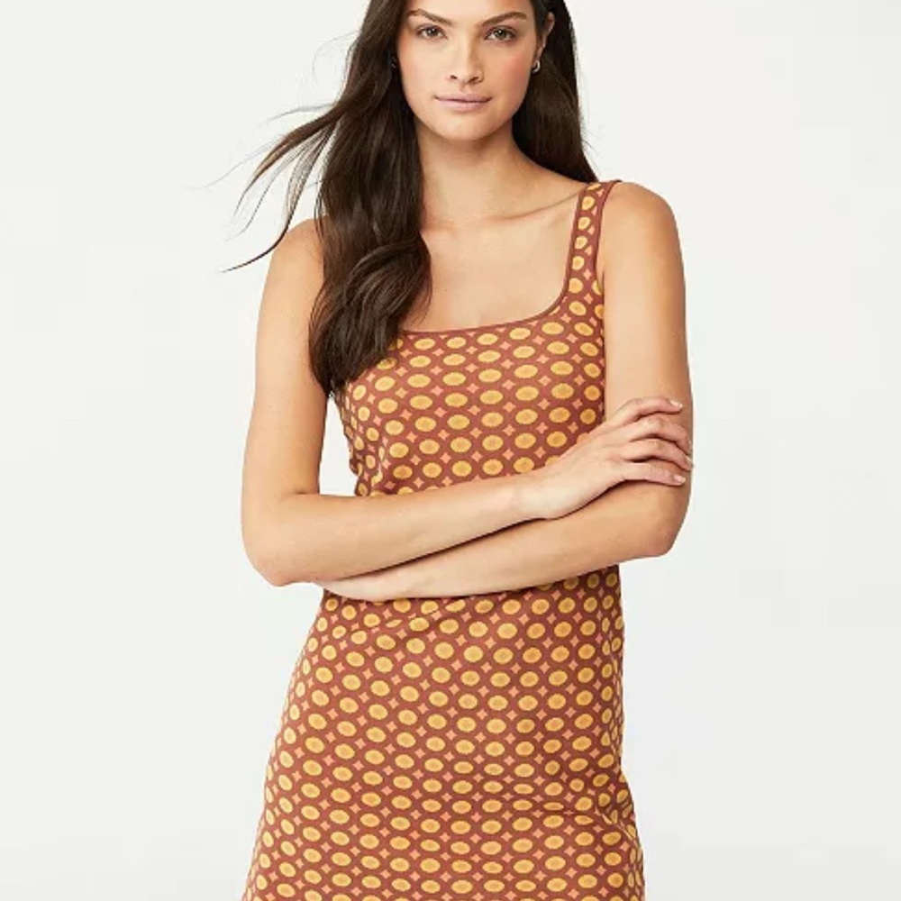 Cotton On Brown and Yellow Geometric Dress
